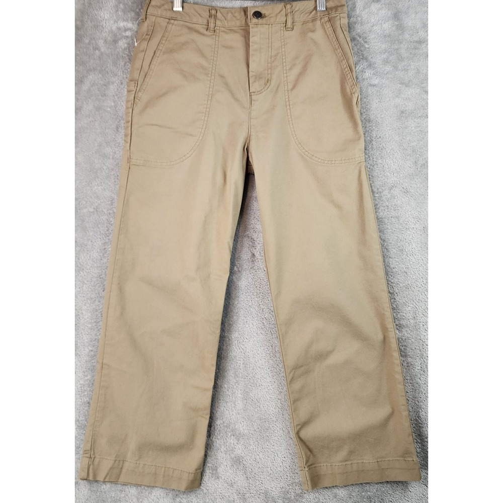 Patagonia Wide Leg Cord Pants Women Size 8 Khaki Utility Organic Cotton - Picture 1 of 13